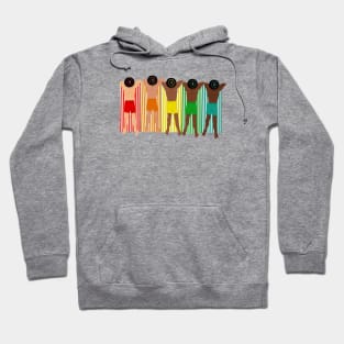 Hunky Men on Rainbow Towels (horizontal) Hoodie